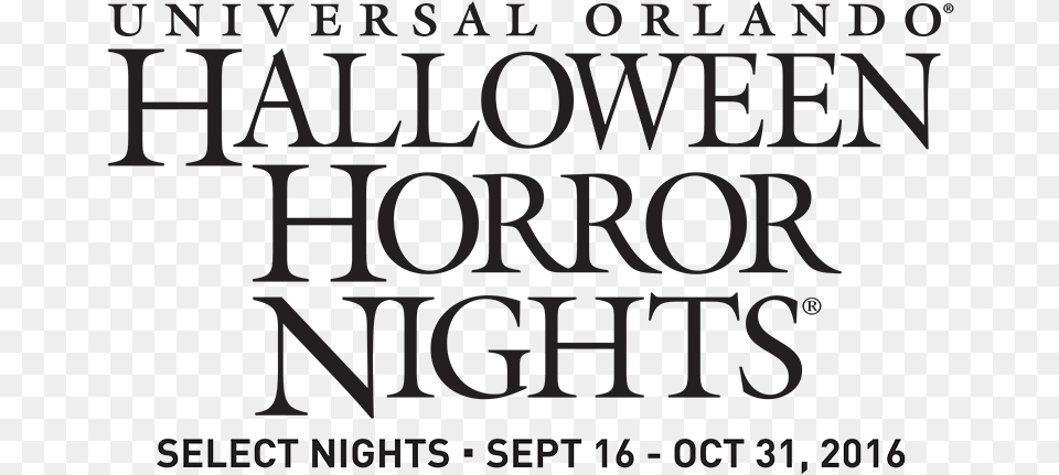 Universal Orlando Halloween Horror Nights 26 Halloween Horror Nights 27 Logo, Text, Blackboard, Letter Png Image