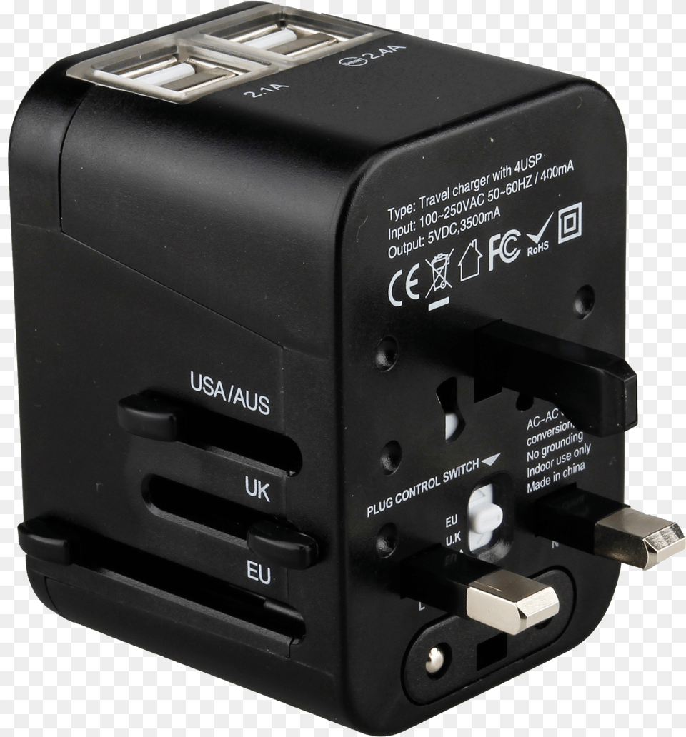 Universal Travel Adapter Pic, Electronics, Mailbox, Plug Free Png Download