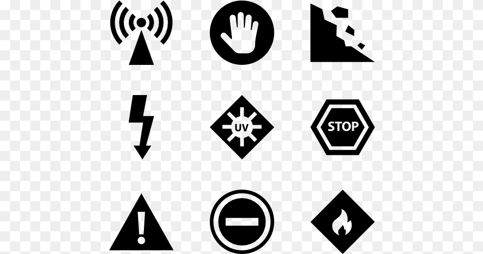 Universal Warning Signals Warning Symbol Font, Gray Free Png