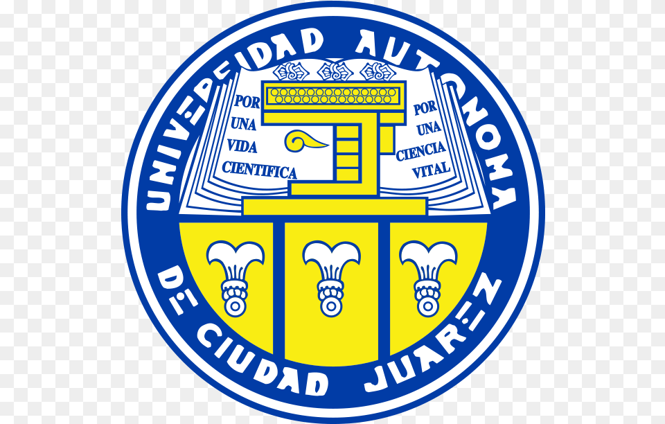 Universidad Autonoma De Ciudad Juarez Logo, Badge, Symbol, Disk Png