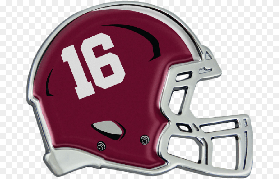 University Of Alabama Crimson Tide Chrome Helmet Auto Helmet, American Football, Sport, Playing American Football, Person Png Image
