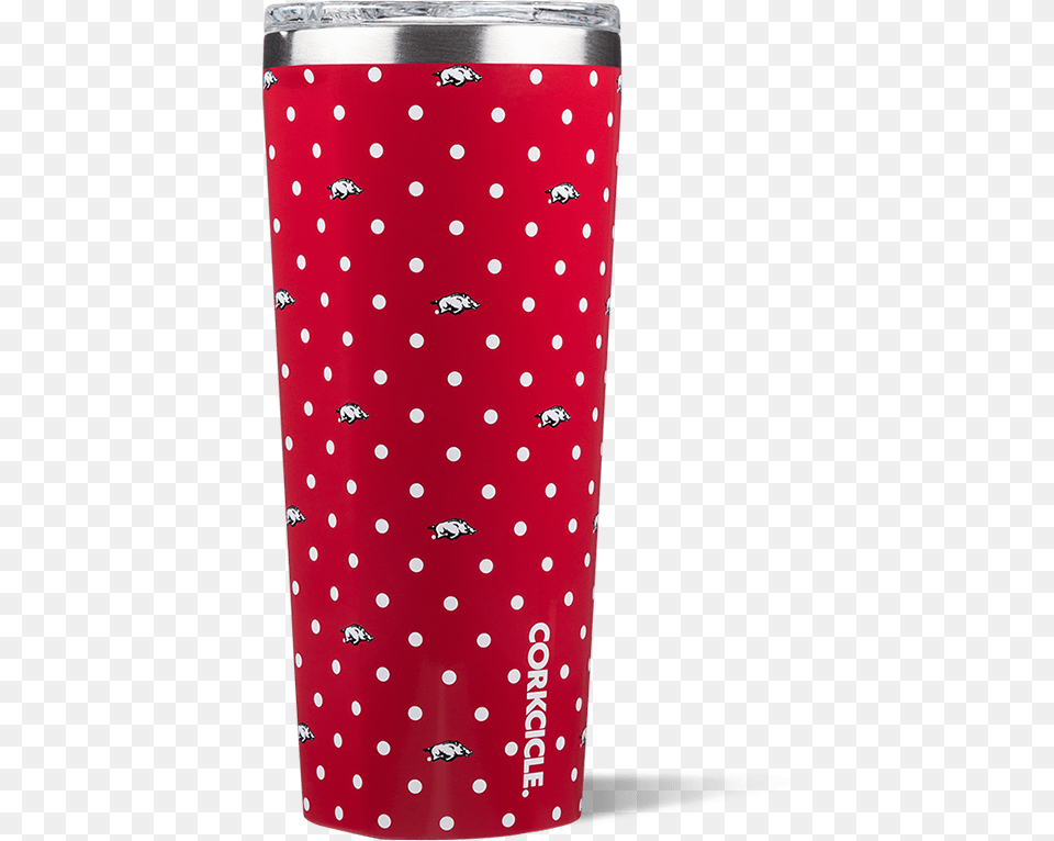 University Of Arkansas Polka Dot Tumbler Polka Dot, Pattern, Accessories, Formal Wear, Tie Png Image