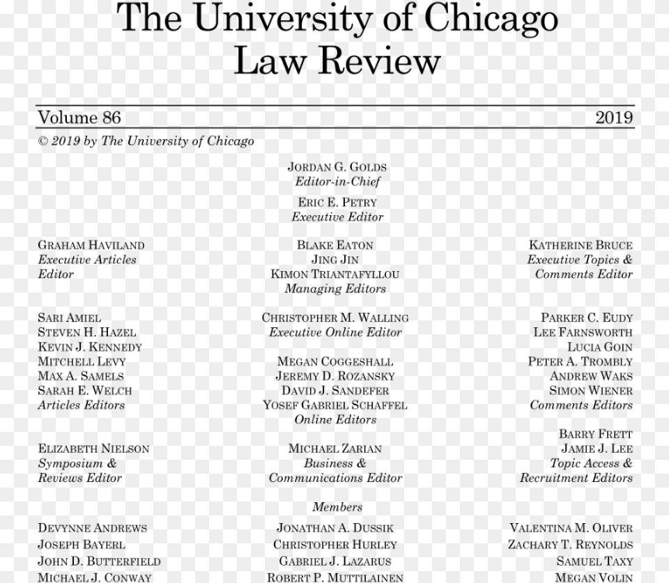University Of Chicago Law Review, Menu, Text Png Image