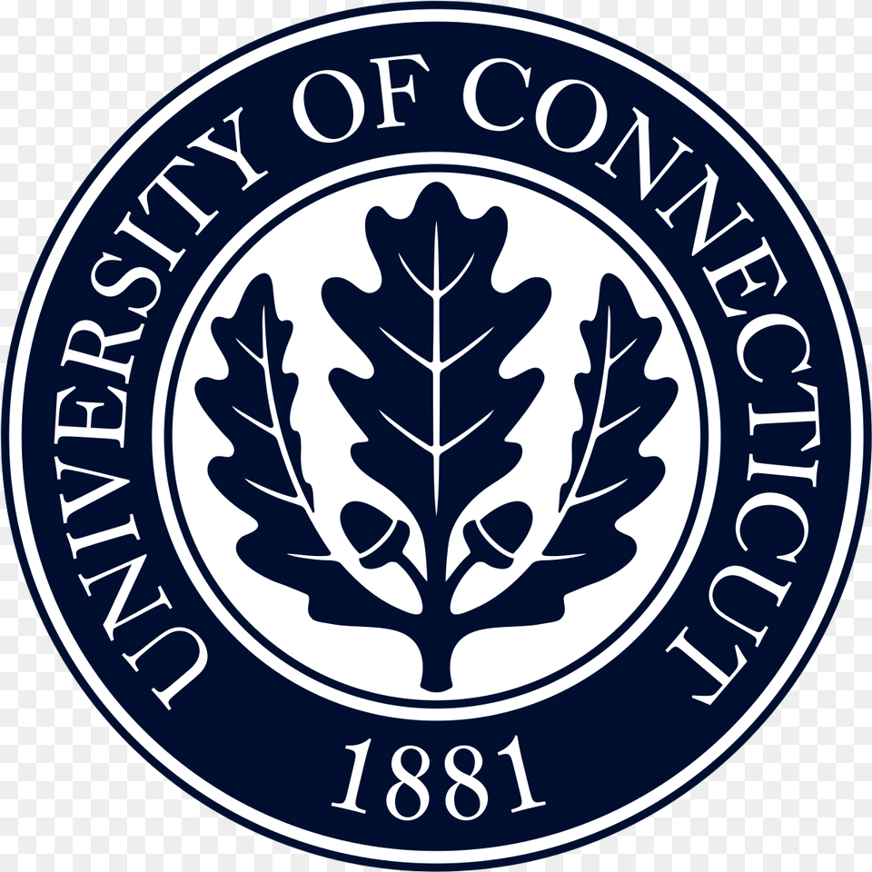 University Of Connecticut University Of Connecticut Logo, Leaf, Plant, Emblem, Symbol Free Transparent Png