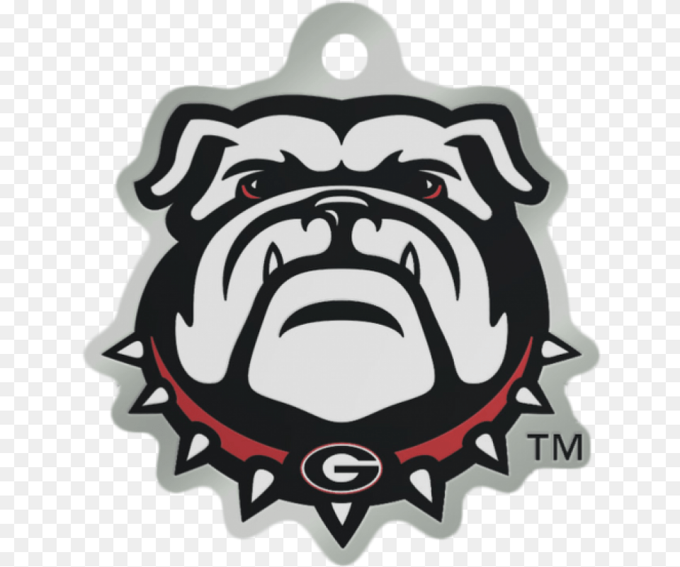 University Of Georgia Bulldogs Metallic Key Chain Georgia Bulldog Sticker, Baby, Person, Face, Head Free Png Download