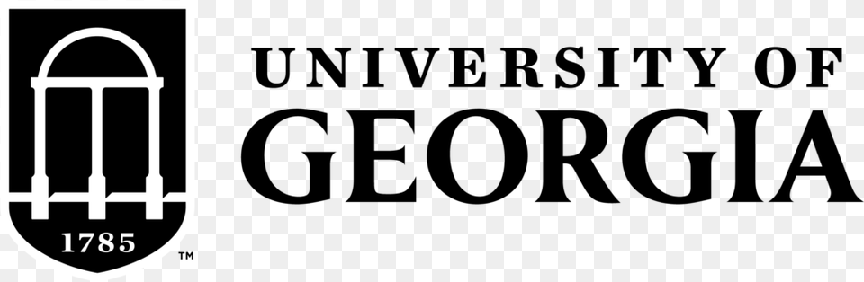 University Of Georgia Two Color Black Logo University Of Georgia Logo Black And White Free Png Download