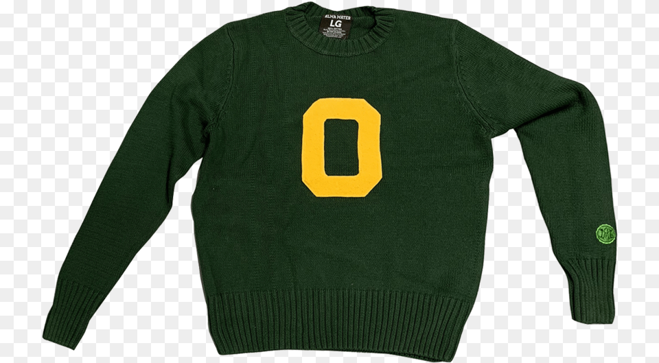 University Of Oregon Ducks Men39s Crew Neck Sweater Sweater, Clothing, Knitwear, Long Sleeve, Sleeve Png
