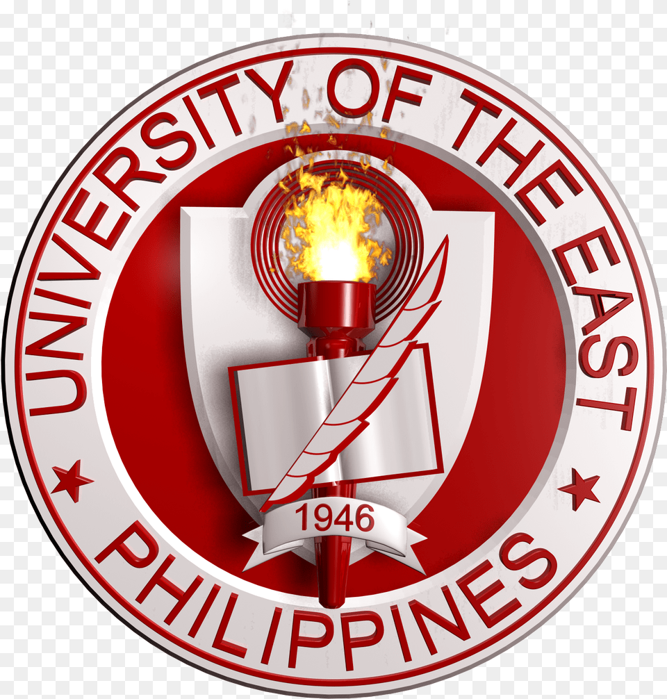 University Of The East Caloocan Logo, Light, Emblem, Symbol, Food Png