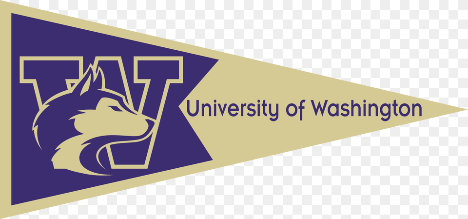 University Of Washington Pennant University Of Washington University Of Washington Seattle Pennant, Triangle, Scoreboard Free Transparent Png