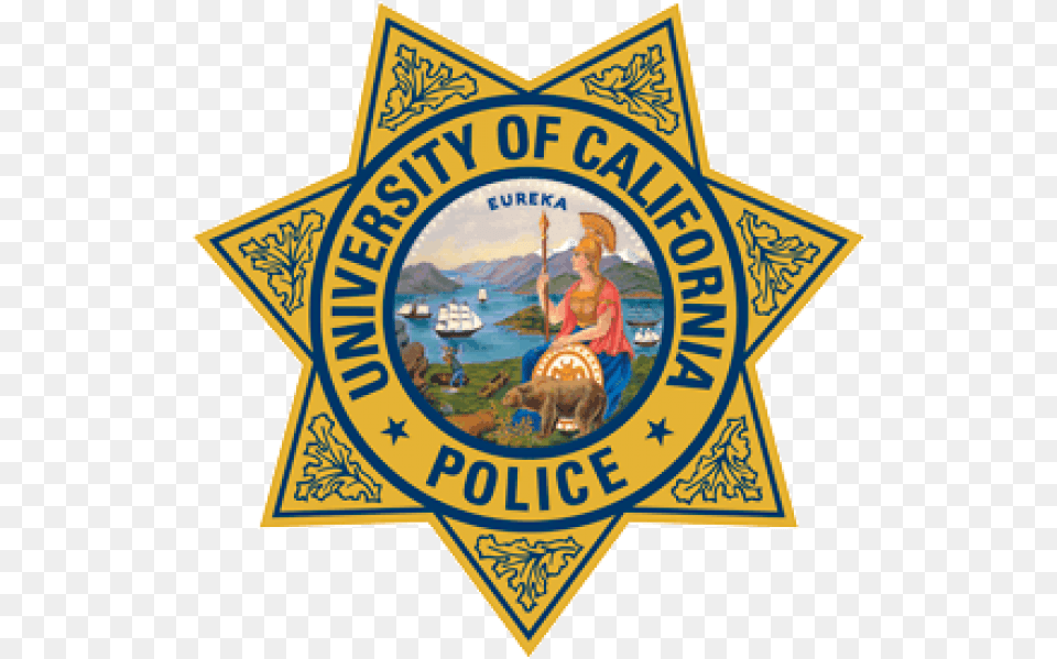 University Police Seek 50 Year Old Man Who Inappropriately Uc Berkeley Police Badge, Symbol, Logo, Person, Male Png