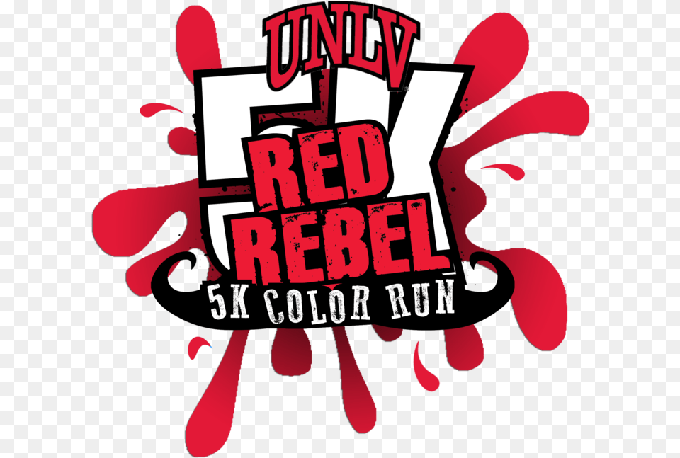 Unlv Red Rebel Color Run Ncaa Unlv Rebels Secondary Logo Small Static Decal, Maroon, Advertisement, Poster, Baby Free Png
