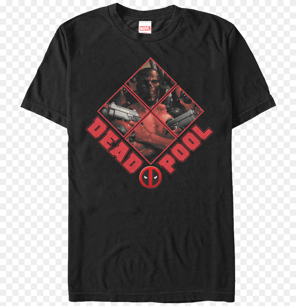 Unmasked Deadpool T Shirt Deadpool, Clothing, T-shirt, Adult, Male Free Transparent Png