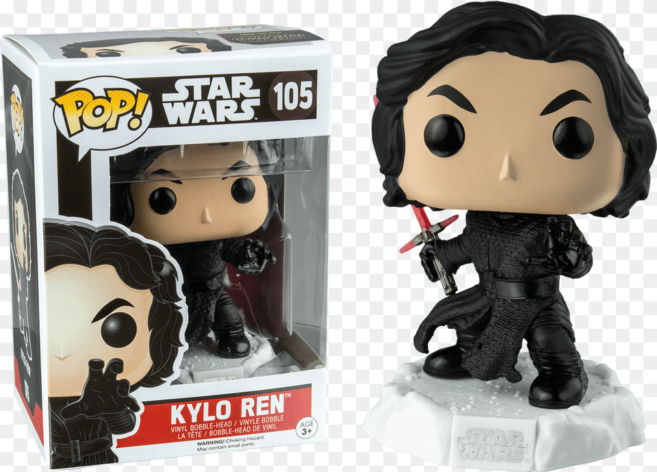 Unmasked Kylo Ren Pop Vinyl Star Wars Episode Vii The Funko Pop Star Wars Kylo Ren, Figurine, Face, Head, Person Free Png Download