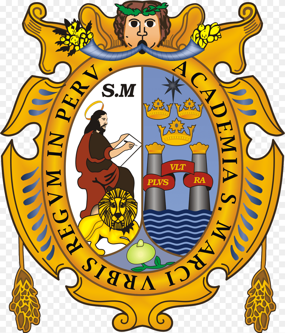 Unmsm Coatofarms Seal National University Of San Marcos, Badge, Symbol, Logo, Adult Free Transparent Png