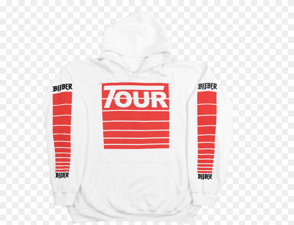 Unnamed Justin Bieber Tour Hoodie White, Clothing, Knitwear, Sweater, Sweatshirt Png