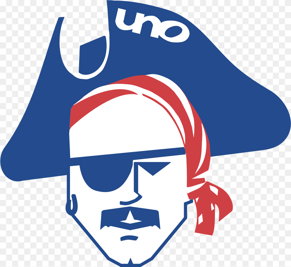 Uno Privateers Logo Transparent New Sports, Clothing, Hat, Person, Pirate Png Image