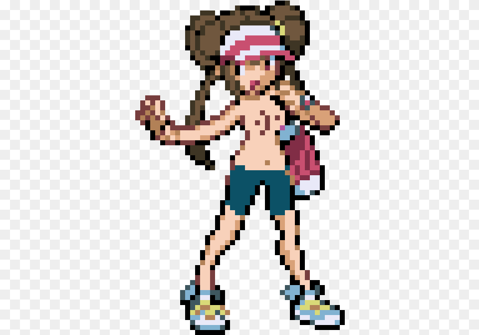 Unovatrainer Boobs Pokmon Black 2 And White 2 Clipart Pixel Art Boobs Animation, Ball, Handball, Sport, Person Png