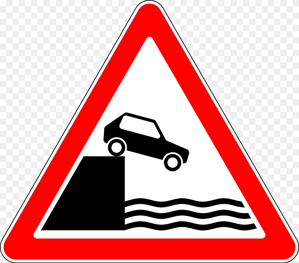 Unprotected Quayside Or Riverbank Sign In Russia Clipart, Symbol, Road Sign, Car, Transportation Free Transparent Png