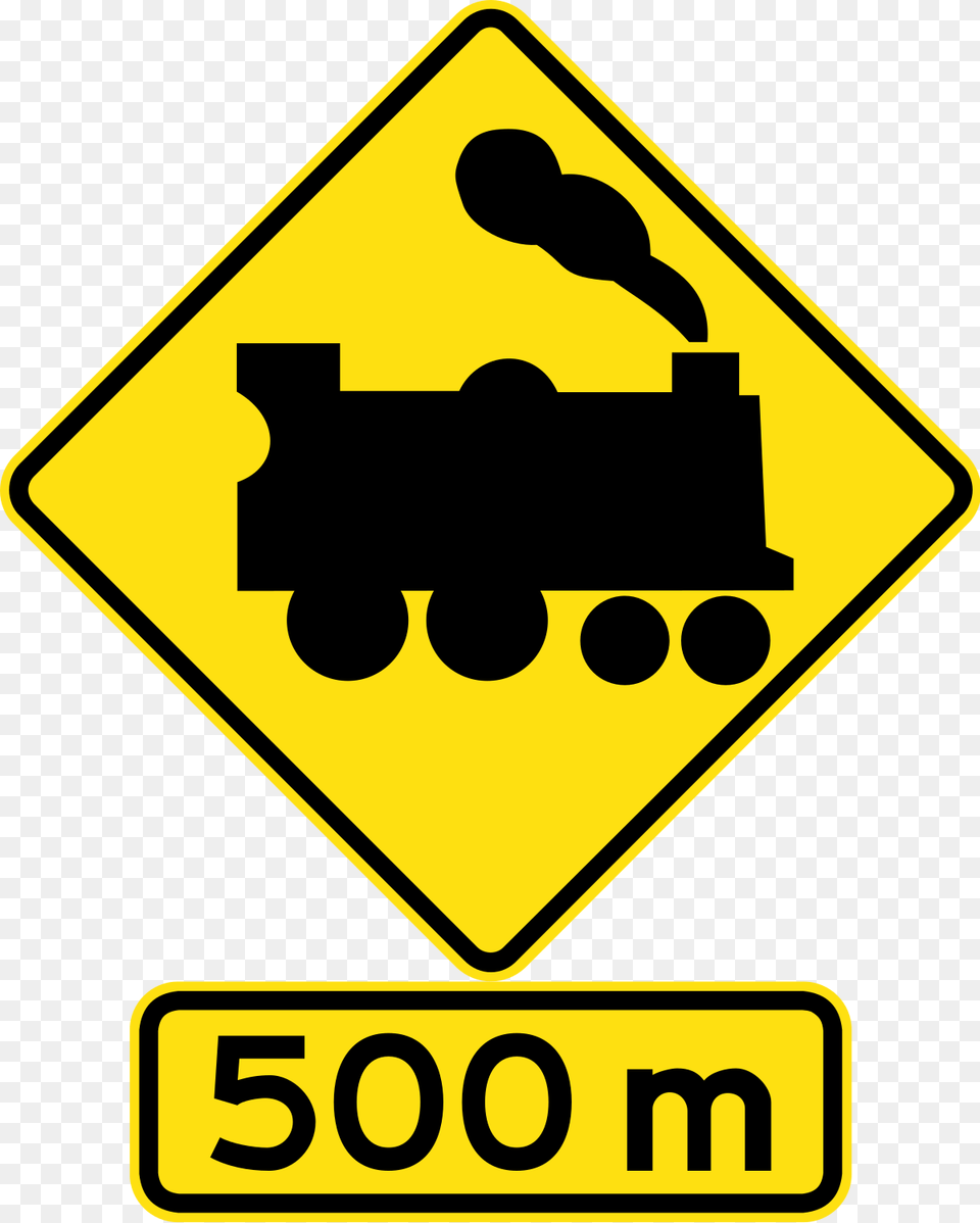 Unprotected Railway Crossing Sign, Symbol, Road Sign Png