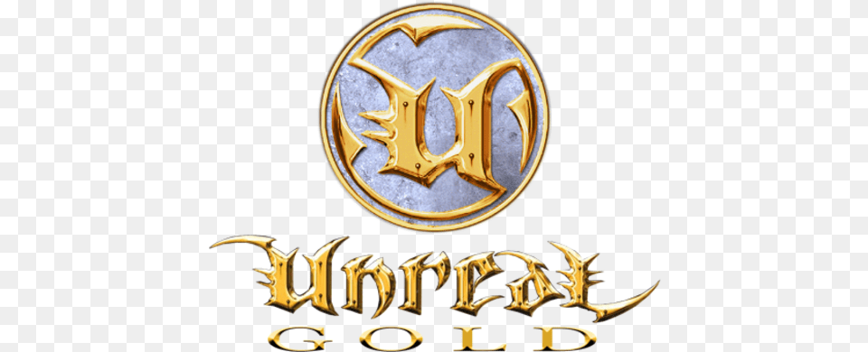Unreal Gold Steamgriddb Unreal Gold Logo, Symbol, Emblem, Accessories, Jewelry Free Png Download