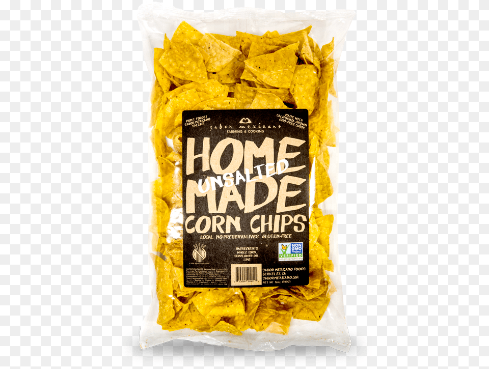 Unsalted Corn Chips Sabor Mexicano Homemade Corn Chips 12 Oz Bag, Food, Snack, Nachos, Ketchup Png