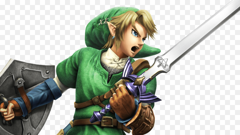 Unsheathe The Master Sword To Open This Zelda Art Book Link Smash 4, Weapon, Adult, Female, Person Free Png Download