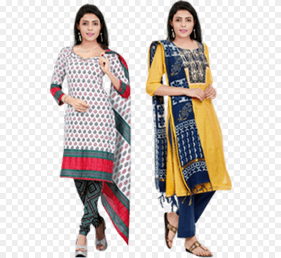 Unstitched Cotton Salwar Suits Ladies Readymade Dress, Adult, Female, Person, Woman Free Png