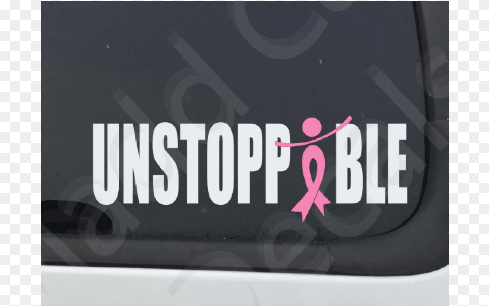 Unstoppable Pink Ribbon Decal Breast Cancer Fight Cure Feel Earthquake, Logo, Symbol, Sticker, Car Free Png
