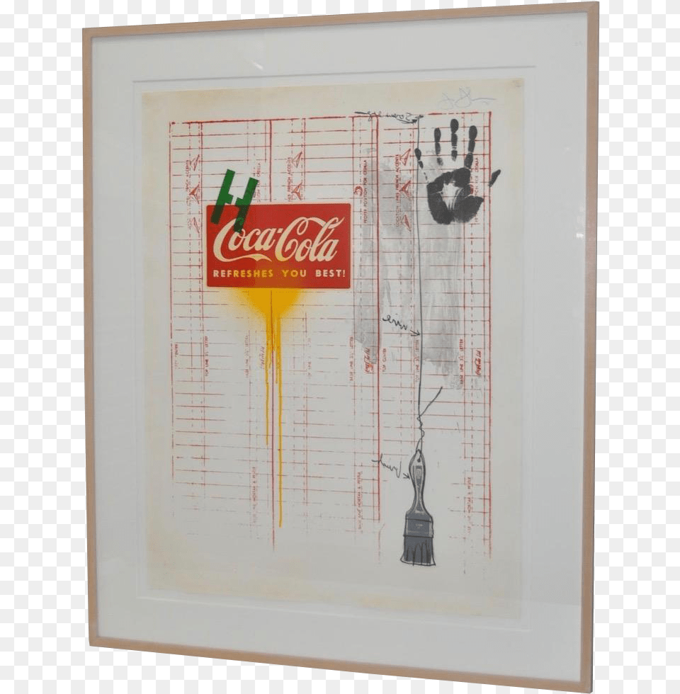Untitled Quotcoca Colaquot Signed Color Lithograph Jasper Johns Coca Cola, White Board, Advertisement, Art, Painting Free Png