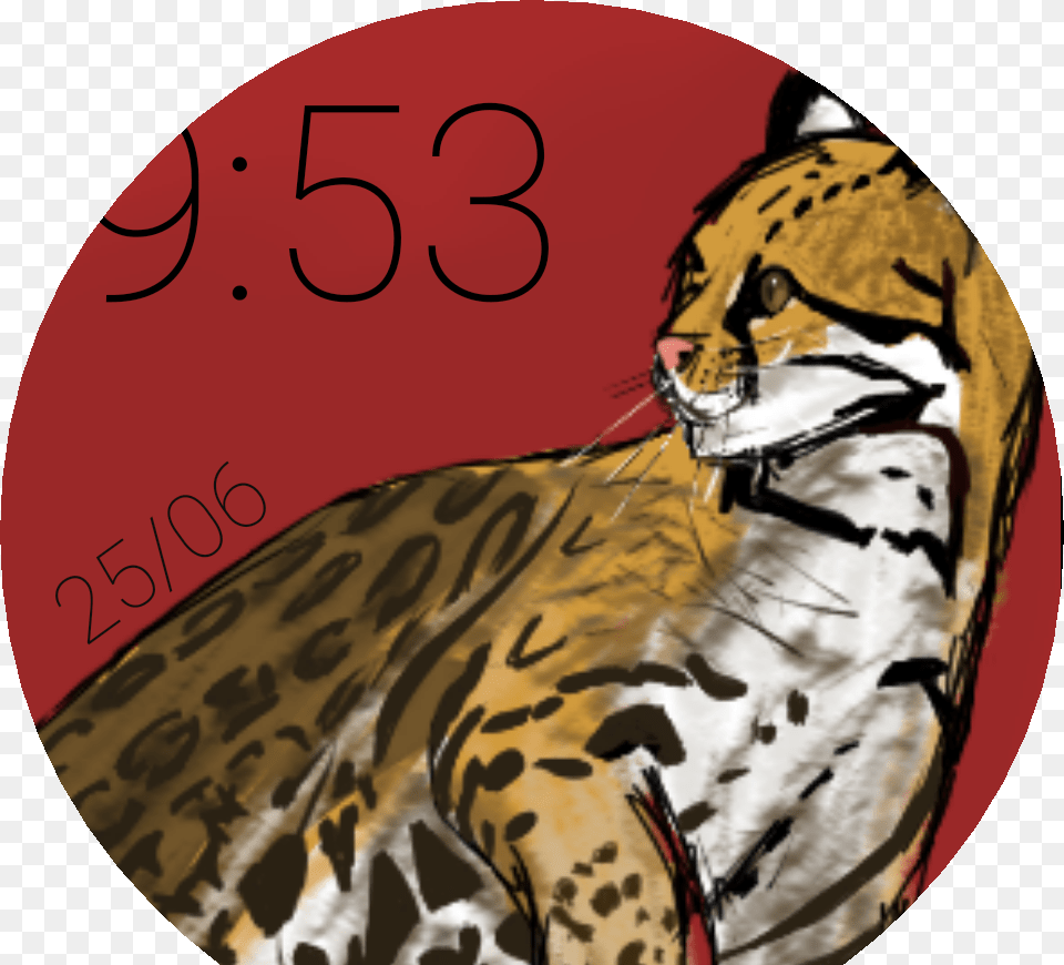 Untitled Watchface Watch Face Preview, Animal, Cheetah, Mammal, Wildlife Png