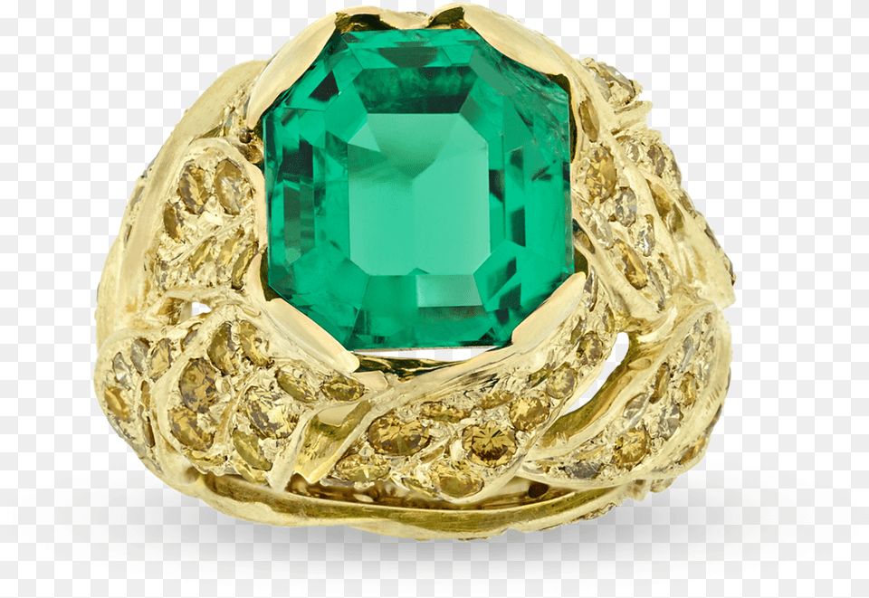 Untreated Colombian Emerald Ring By Fred Leighton Emerald, Accessories, Gemstone, Jewelry Free Png Download