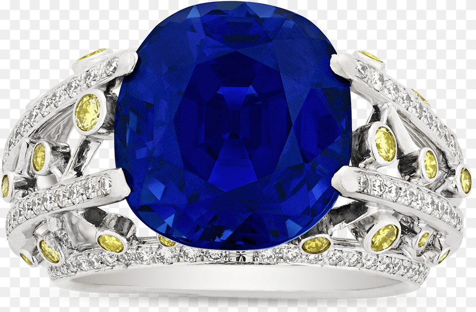 Untreated Madagascar Sapphire Ring By Fred Diamond, Accessories, Gemstone, Jewelry Free Png Download
