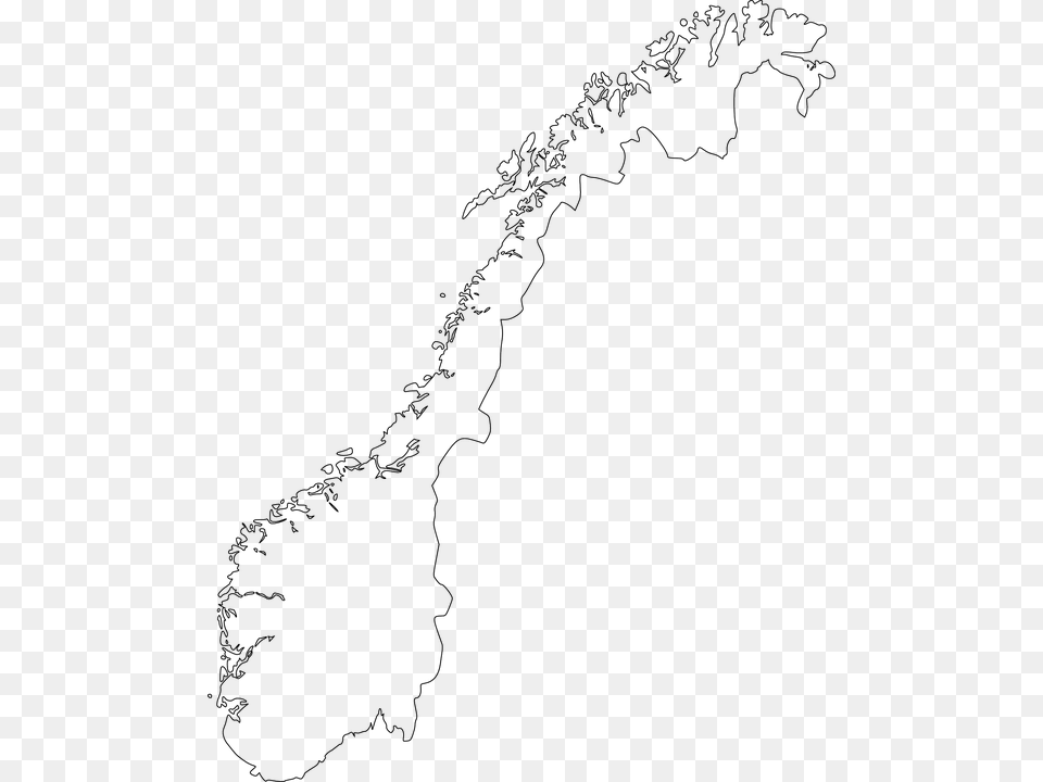 Unusual Blank Map Of Norway Outline Base Norway Map Outline, Outdoors Png