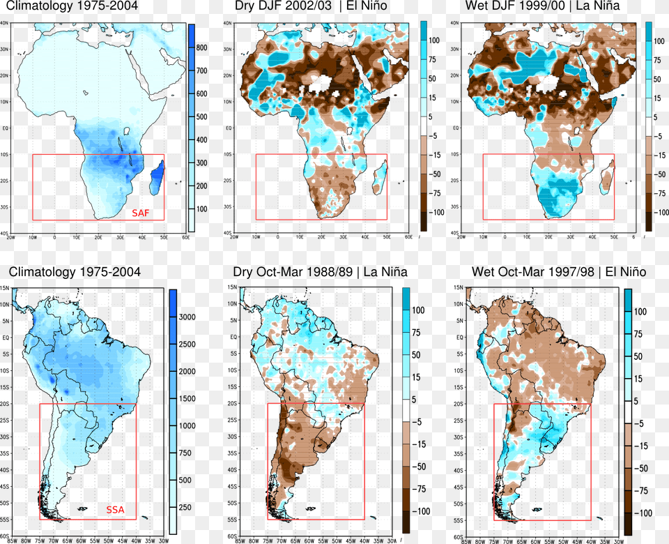 Unusual Past Dry And Wet Rainy Seasons Over Southern Regions And Seasons Of South America, Chart, Plot, Map, Atlas Free Png Download