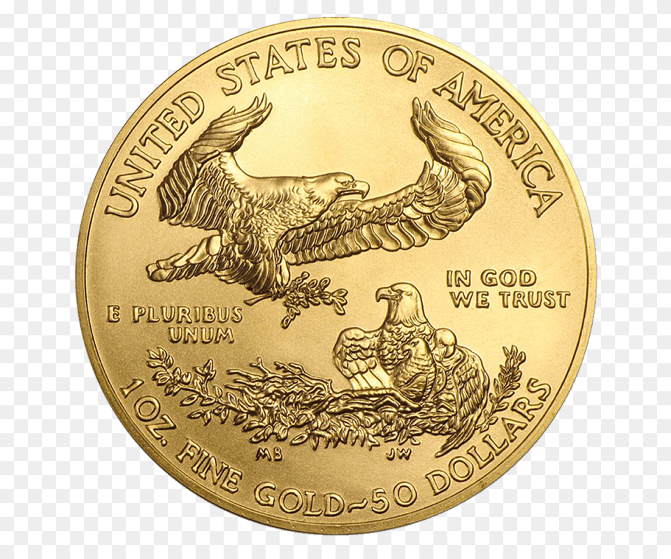 Unze Gold American Eagle 2020 Golden, Animal, Bird, Chicken, Fowl Free Png