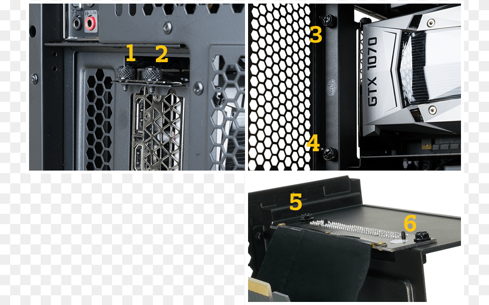 Up 7 Pci Slots But Only Requires 4 Screws To Sturdily Cooler Master Vertical Graphics Card Holder Kit, Computer Hardware, Electronics, Hardware, Computer Free Png