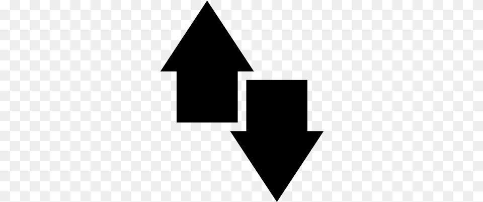 Up And Down Black Arrows Side By Side Vector Arrow To Both Side, Gray Png Image