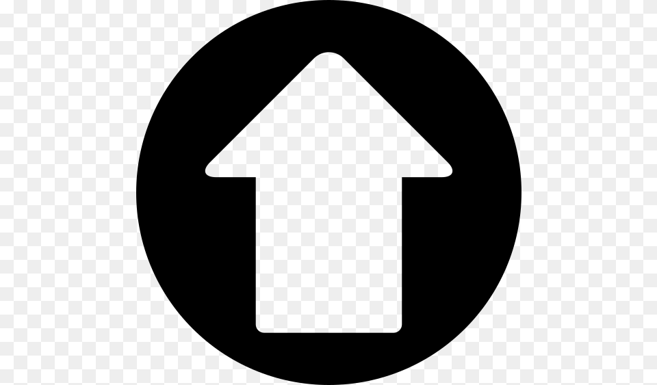 Up Arrow Circle, Gray Png Image