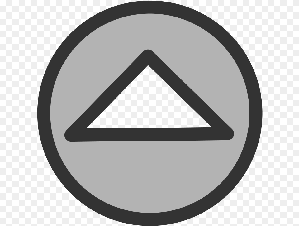 Up Arrow Svg Clip Arts Arrow Button Transparent, Triangle, Symbol, Sign Png