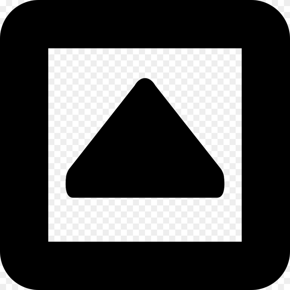 Up Arrow Triangle In A Square Gross Outline Icon, Sign, Symbol Free Png Download