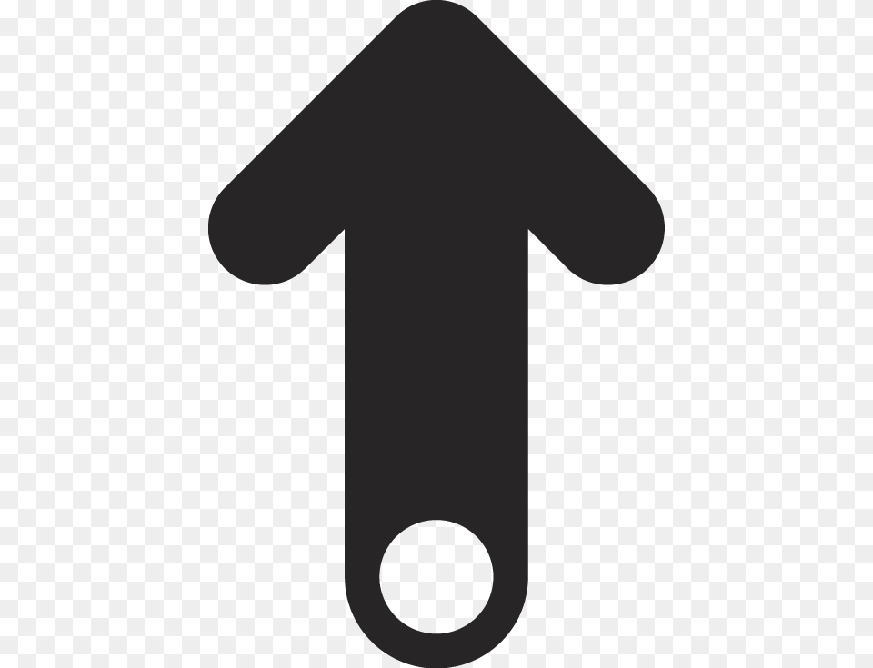 Up Arrow With White Dot Tail Free Png