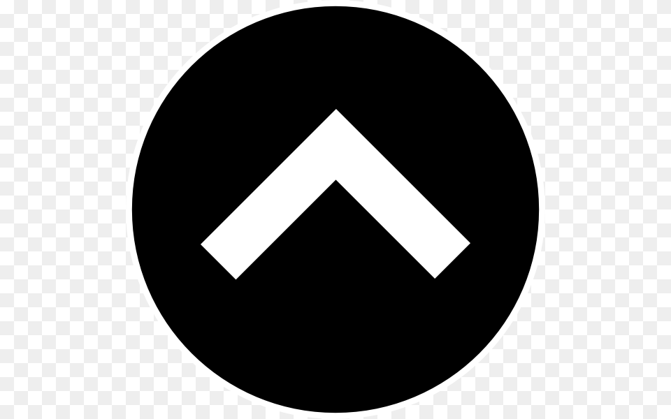 Up Black Arrow Clip Art For Web, Sign, Symbol, Disk Free Png