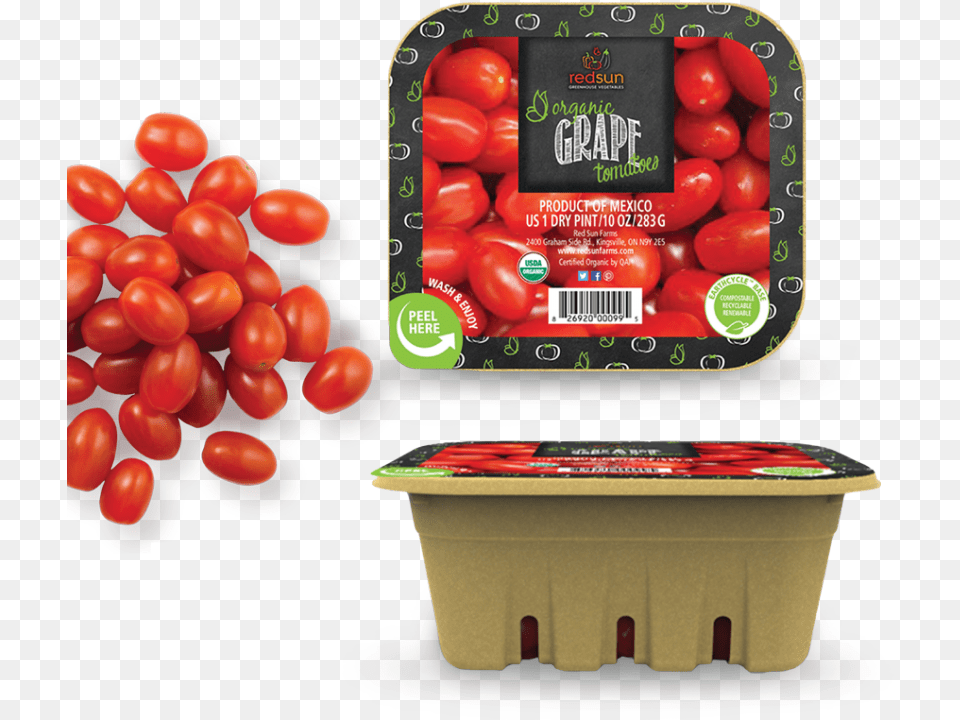 Up Close With Red Sun Farms39 Earthcycle Packaging Cherry Tomatoes, Food, Produce, Plant, Tomato Png