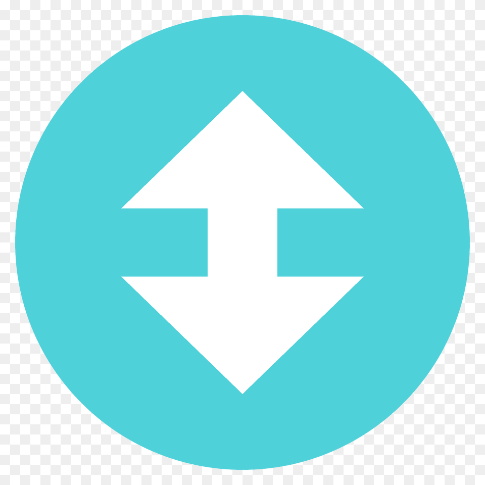 Up Down Arrow Emoji Clipart, Symbol, Sign, Disk, Logo Png Image