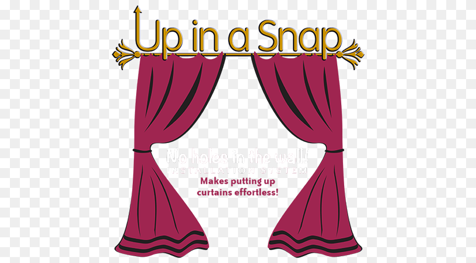Up In A Snap Logo, Curtain, Advertisement, Poster, Adult Free Transparent Png