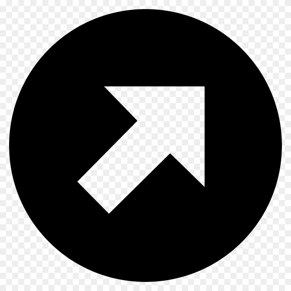 Up Right Arrow Emoji Clipart, Symbol, Disk, Sign Free Transparent Png
