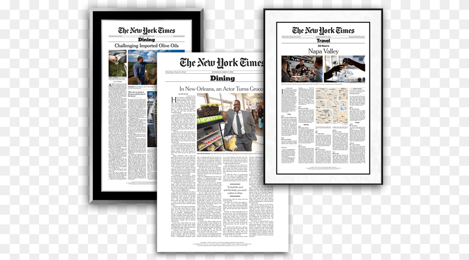 Up To 20 X 14 Plaque Includes Article With Magazine New York Times, Text, Page, Adult, Person Free Transparent Png