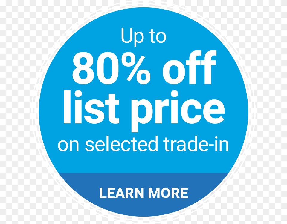 Up To 80 Off List Price On Selected Trade In Circle, Disk, Text Free Transparent Png