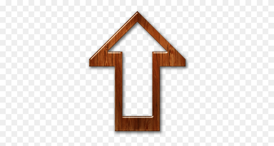 Up Wood Arrow Sign, Cross, Symbol, Plywood, Hardwood Png Image