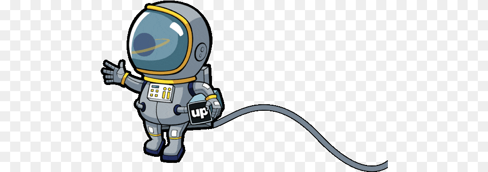 Upcode Astro Cartoon Astronaut Gif Transparent, Robot Free Png Download